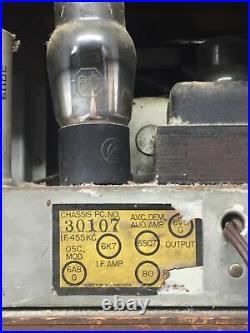 VINTAGE 1940 STROMBERG CARLSON ANTIQUE TABLETOP TUBE RADIO, Meters Megacycles