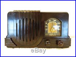 VINTAGE 1940s ADDISON ART DECO OLD MID CENTURY MODERNISTIC BAKELITE TUBE RADIO