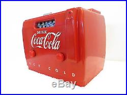 VINTAGE 1940s DRINK COCA COLA COOLER OLD BAKELITE SODA MACHINE TYPE TUBE RADIO