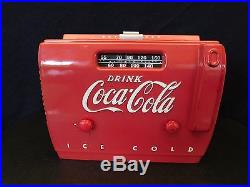 VINTAGE 1940s DRINK COCA COLA COOLER OLD BAKELITE SODA MACHINE TYPE TUBE RADIO