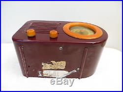 VINTAGE 1940s FADA BULLET DECO CATALIN BAKELITE MACHINE AGE ANTIQUE TUBE RADIO