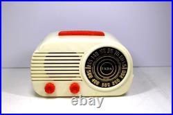 VINTAGE 1940s FADA POLYSTYRENE BAKELITE 2 COLOR MID CENTURY EAMES ERA RADIO