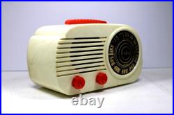 VINTAGE 1940s FADA POLYSTYRENE BAKELITE 2 COLOR MID CENTURY EAMES ERA RADIO
