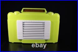 VINTAGE 1940s FROG EYE RADIO ART DECO MID CENTURY MODERN RADIO RESTORED, PLAYS