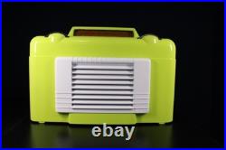 VINTAGE 1940s FROG EYE RADIO ART DECO MID CENTURY MODERN RADIO RESTORED, PLAYS