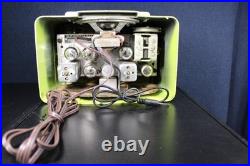 VINTAGE 1940s FROG EYE RADIO ART DECO MID CENTURY MODERN RADIO RESTORED, PLAYS