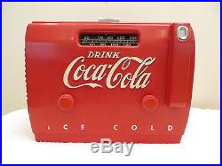 VINTAGE 1940s GEM MINT DRINK COCA COLA COOLER OLD BAKELITE SODA MACHINE RADIO