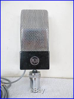 VINTAGE 1940s OLD RCA ART DECO RIBBON MICROPHONE MEATBALL LOGO TESTED & WORKING