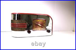 VINTAGE 1940s TRUETONE ART DECO OLD CHROME MID CENTURY RESTORED ANTIQUE RADIO