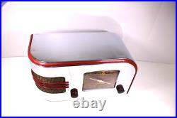 VINTAGE 1940s TRUETONE ART DECO OLD CHROME MID CENTURY RESTORED ANTIQUE RADIO