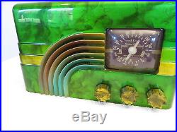 Vintage 1947 Art Deco MID Century Bakelite Rainbow Radio Quality Restoration
