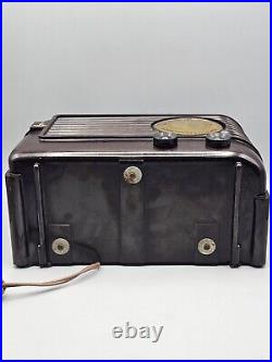 VINTAGE 1948 Emerson 5-Tube AM Radio Model 594A (Brown) Working