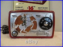 VINTAGE 1950 OLD ARVIN HOPALONG CASSIDY MID CENTURY COWBOY RADIO WESTERN THEME