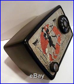 VINTAGE, 1950's HOPALONG CASSIDY TUBE RADIO by ALVIN-MODEL 441T, AC-DC