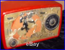 VINTAGE 1950s ARVIN MODEL 441T HOPALONG CASSIDY ELECTRIC TUBE AM RADIO WESTERN