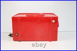 VINTAGE 1950s JET AGE MICHELL SOLID ATOMIC RED CRACK FREE OLD ANTIQUE TUBE RADIO