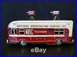 VINTAGE 1950s NEAR MINT JAPANESE MADE NBC RADIO TELEVISION ANTIQUE FRICTION TOY