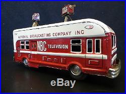 VINTAGE 1950s NEAR MINT JAPANESE MADE NBC RADIO TELEVISION ANTIQUE FRICTION TOY
