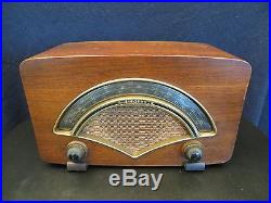 VINTAGE 1950s OLD ANTIQUE CHARLES EAMES ZENITH BRASS DIAL WORKING AM FM RADIO