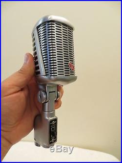 VINTAGE 1950s OLD NEAR MINT ASTATIC 77A JET AGE ANTIQUE MICROPHONE & WORKING