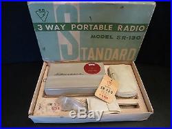 VINTAGE 1950s OLD STANDARD ANTIQUE JAPANESE MINI TUBE RADIO IN THE ORIGINAL BOX