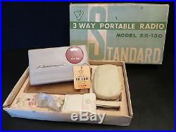 VINTAGE 1950s OLD STANDARD ANTIQUE JAPANESE MINI TUBE RADIO IN THE ORIGINAL BOX