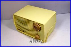 VINTAGE 1950s ORIGINAL YELLOW ADMIRAL ATOMIC MID CENTURY ANTIQUE BAKELITE RADIO