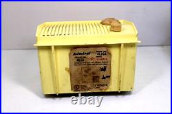 VINTAGE 1950s ORIGINAL YELLOW ADMIRAL ATOMIC MID CENTURY ANTIQUE BAKELITE RADIO