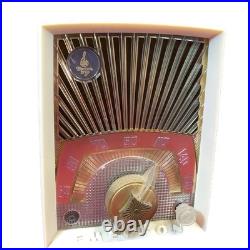 VINTAGE 1952 EMERSON SUNBURST OLD ANTIQUE BAKELITE TUBE RADIO MODEL 707 Works