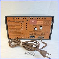 VINTAGE 1953 Motorola Alarm Clock Radio MODEL ML 53C Bakelite Green