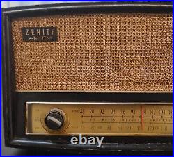 VINTAGE 1961 ZENITH AM/FM TUBE RADIO G730Y With PHONO IMPUT! TESTED/WORKING