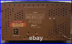 VINTAGE 1961 ZENITH AM/FM TUBE RADIO G730Y With PHONO IMPUT! TESTED/WORKING
