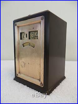 VINTAGE 30s OLD GENERAL ELECTRIC BAKELITE GOTHIC ANTIQUE ELECTRIC DIGITAL CLOCK