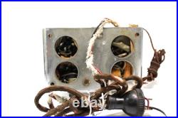 VINTAGE 30s SILVER DEPRESSION ERA ORIGINALCHROME CABINET ANTIQUE OLD TUBE RADIO