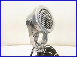 VINTAGE 40s OLD ANTIQUE WEBSTER ART DECO CHROME WORKING MICROPHONE & TABLE STAND