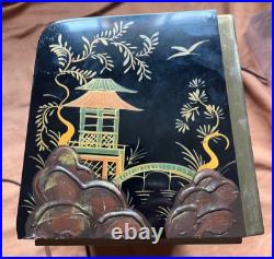 VINTAGE 40s RCA VICTOR OLD ORIENTAL ASIAN GARDEN ANTIQUE BAKELITE TUBE RADIO