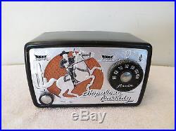 VINTAGE 50s OLD ARVIN HOPALONG CASSIDY COWBOY ANTIQUE RADIO RETRO WESTERN FACADE
