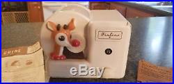 VINTAGE AIRLINE RUDOLPH THE RED NOSE REINDEER ANTIQUE TUBE RADIO WithMANUAL L@@K