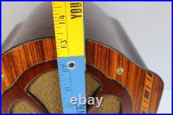 VINTAGE ANTIQUE 1930s ACRATONE FAUX METAL CABINET ORNATE FACADE OLD TUBE RADIO