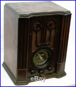 Vintage Art Deco Zenith Black Dial Tombstone Tube Radio