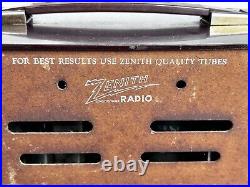 VINTAGE Art Deco BAKELITE ZENITH VACUUM TUBE RADIO Phono Input Original Plug
