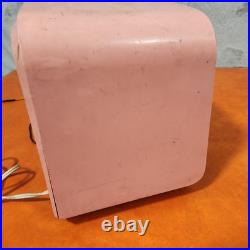 VINTAGE Astor Swan Dial VALVE TUBE MANTLE PINK RADIO 1960s AM WORKING