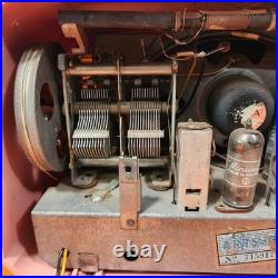 VINTAGE Astor Swan Dial VALVE TUBE MANTLE PINK RADIO 1960s AM WORKING