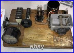 VINTAGE BREADBOARD TRANSMITTER Homemade Ham Radio Tube Meter Dial SEE PHOTOS