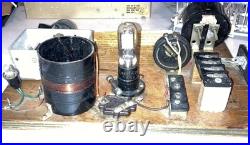VINTAGE BREADBOARD TRANSMITTER Homemade Ham Radio Tube Meter Dial SEE PHOTOS
