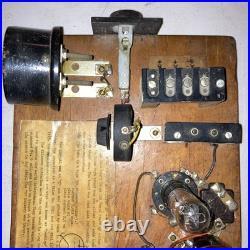 VINTAGE BREADBOARD TRANSMITTER Homemade Ham Radio Tube Meter Dial SEE PHOTOS