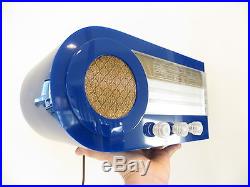 VINTAGE CYARTS MID CENTURY ATOMIC REVERSE BULLET ANTIQUE BLUE OLD ANTIQUE RADIO