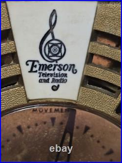 VINTAGE Emerson Telechron Clock Tube AM Radio, Model 700126 VINTAGE Emerson Telechron Clock Tube AM Radio, Model 700126
