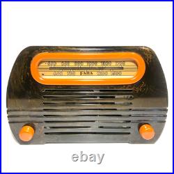 VINTAGE FADA 252 TEMPLE CATALIN TUBE RADIO GREEN SWIRL (Case Has Crack) VINTAGE FADA 252 TEMPLE CATALIN TUBE RADIO GREEN SWIRL (Case Has Crack)