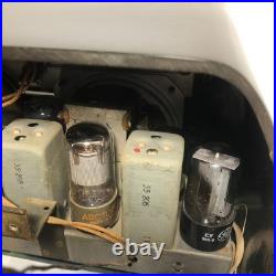 VINTAGE FADA 252 TEMPLE CATALIN TUBE RADIO GREEN SWIRL (Case Has Crack)